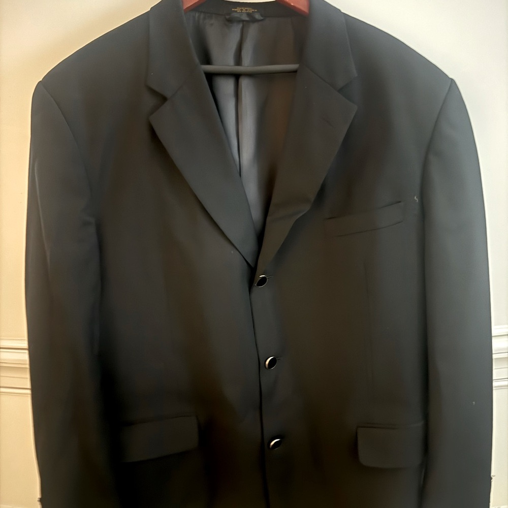 Oleg Cassini Black Wool Suit